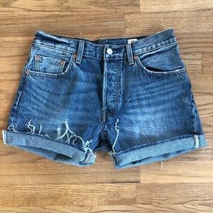 501 Levi Strauss white oak cotton denim shorts